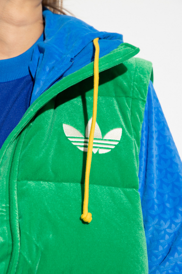 Green Velour down vest ADIDAS Originals - Adidas Womens WMNS